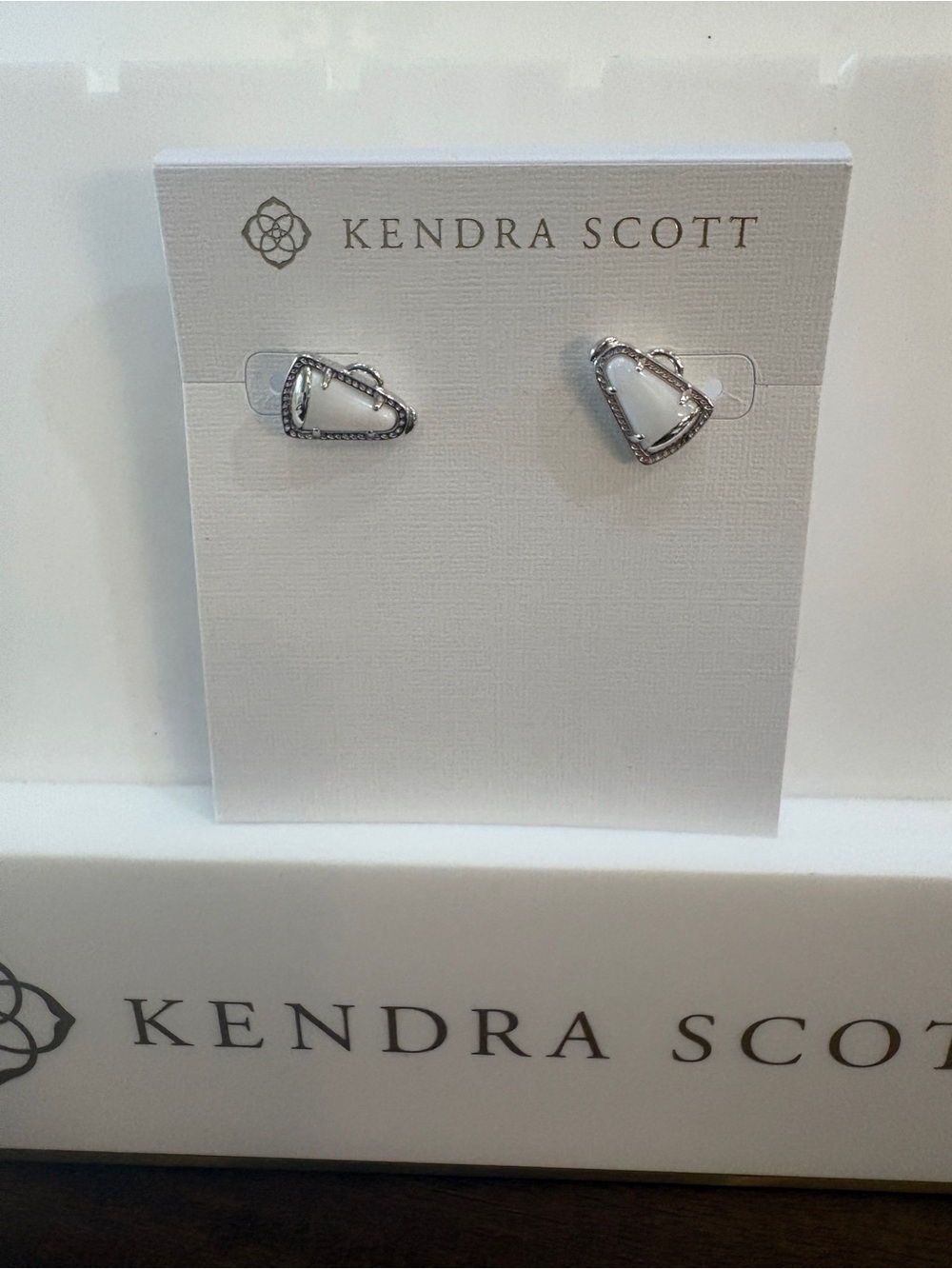 Kendra Scott Silver Cheer Megaphone Stud Earrings